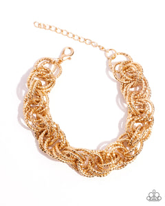 Paparazzi Set    Urban Acoustics - Gold Necklace, Audible Shimmer - Gold Bracelet