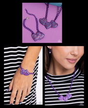 Load image into Gallery viewer, Paparazzi Set Low-Key Lovestruck - Purple Necklace  Lovestruck Lineup - Purple Bracelet