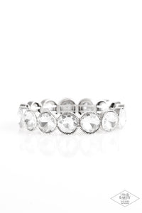 Paparazzi-Number One Knockout - White Bracelet