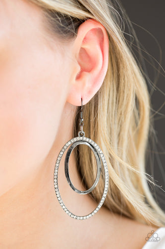 Paparazzi Wrapped In Wealth - Black earrings