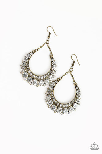 Paparazzi Once In A SHOWTIME - Brass Earrings