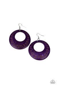 Paparazzi - Beach Club Clubbin - Purple Earrings