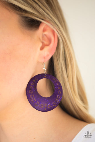 Paparazzi - Beach Club Clubbin - Purple Earrings
