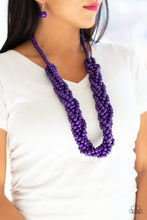 Load image into Gallery viewer, Tahiti Tropic - Purple Wood Necklace