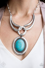 Load image into Gallery viewer, Divide and RULER Bue Necklace