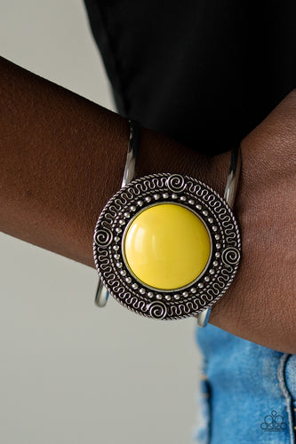 Paparazzi Tribal Pop - Yellow Bracelet