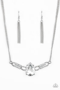 Paparazzi Way To Make An Entrance - White Necklace