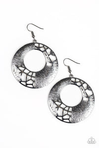 Shattered Shimmer - Black Earrings