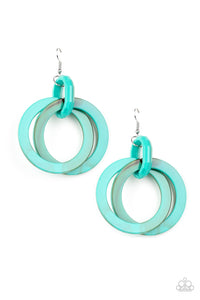 Retro Riviera - Blue Earrings