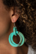 Load image into Gallery viewer, Retro Riviera - Blue Earrings