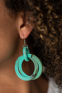 Retro Riviera - Blue Earrings