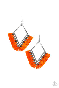 Paparazzi When In Peru - Orange Earrings