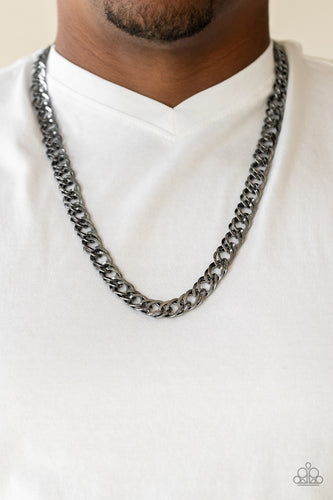 Paparazzi Undefeated - Black Men Necklace