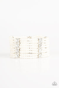 Get In Line - White Necklace