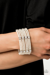 Get In Line - White Necklace