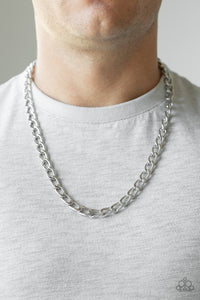 Paparazzi - Big Win - Silver Men Necklace