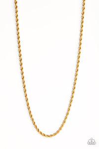 Double Dribble - Gold Men Necklace