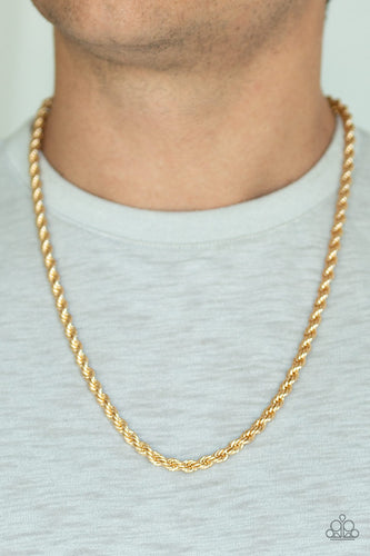 Double Dribble - Gold Men Necklace