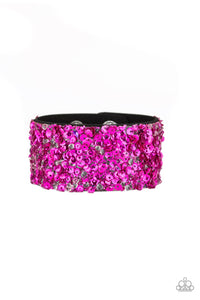 Paparazzi Starry Sequins - Pink Bracelet