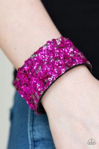 Paparazzi Starry Sequins - Pink Bracelet