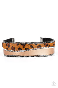 Paparazzi Flirtatiously Feline - Brown Bracelet