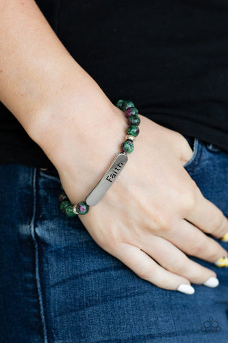 Paparazzi Faith In All Things - Green Bracelet