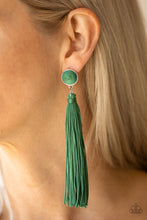 Load image into Gallery viewer, Paparazzi Tightrope Tassel - Green earrings
