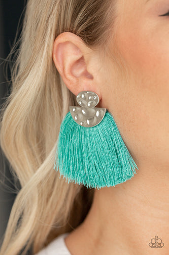 Paparazzi - Make Some PLUME - Blue Earrings