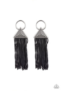 Paparazzi Oh My GIZA - Black Earrings
