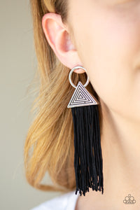 Paparazzi Oh My GIZA - Black Earrings