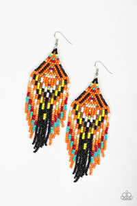 Paparazzi Boho Blast - Black Earrings