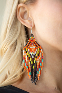 Paparazzi Boho Blast - Black Earrings