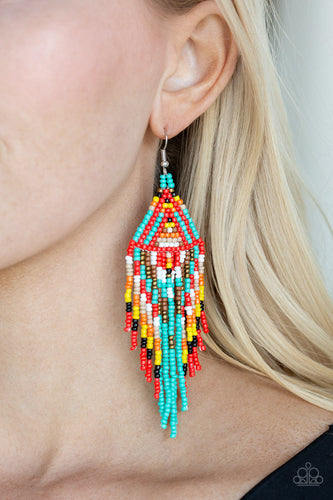 Paparazzi - Boho Blast - Blue earrings