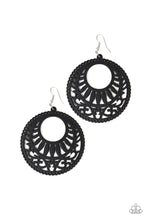 Load image into Gallery viewer, Coachella Cabana - Black Wooden earrings