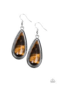 Paparazzi - Oasis Sheen - Brown Earrings