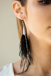 Paparazzi - Showstopping Showgirl - Black Earrings