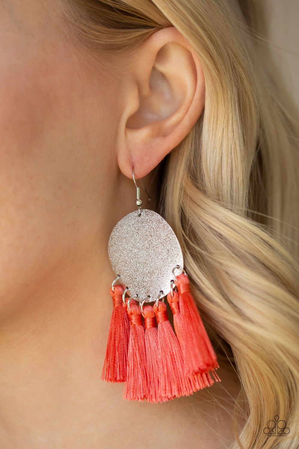 Paparazzi - Tassel Tribute - Orange Earrings