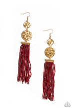 Load image into Gallery viewer, Paparazzi Lotus Gardens - Red Earrings