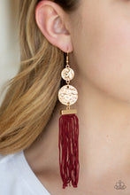 Load image into Gallery viewer, Paparazzi Lotus Gardens - Red Earrings