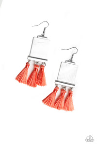 Tassel Retreat - Orange Earrings