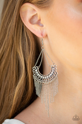 Paparazzi Making a CHAINge - White Earrings