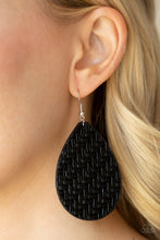 Load image into Gallery viewer, Paparazzi Teardrop Trend - Black Earrings