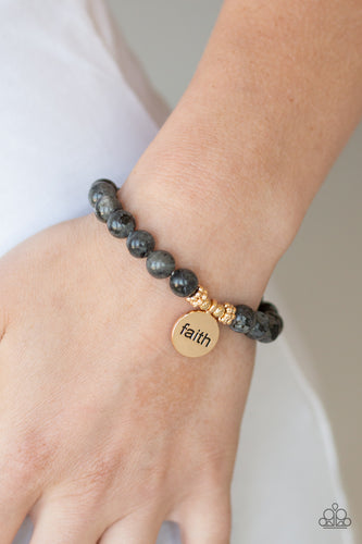 Paparazzi FAITH It, Till You Make It - Black Bracelet