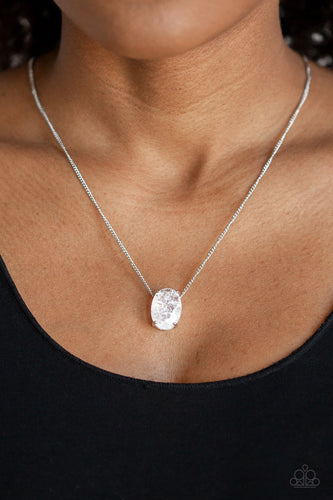 Paparazzi - Extra Ice - White Necklace