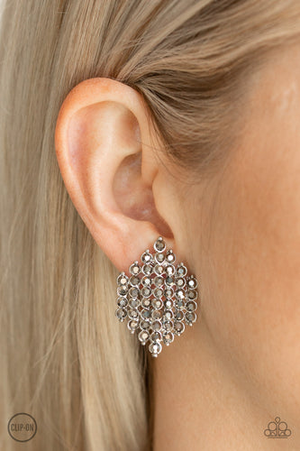 Paparazzi-Vegas Vega - Silver Earrings