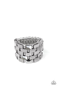 Paparazzi Checkered Couture - Silver