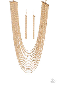 Paparazzi Cascading Chains - Gold