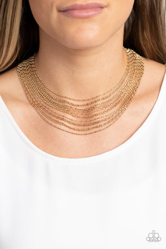 Paparazzi Cascading Chains - Gold