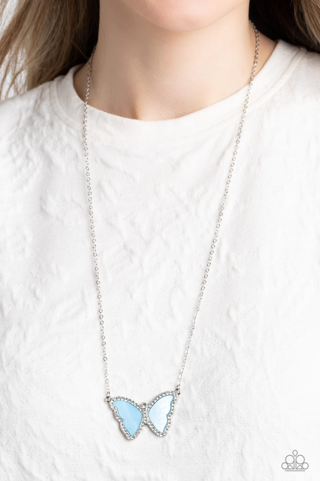 Paparazzi SHELL-bound necklace - Blue