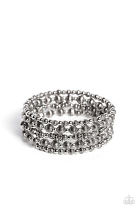 Paparazzi Striped Stack - Silver